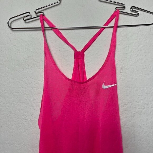 NIKE Dri-Fit Racerback Loose Fit Top Bright Pink - Picture 2 of 6